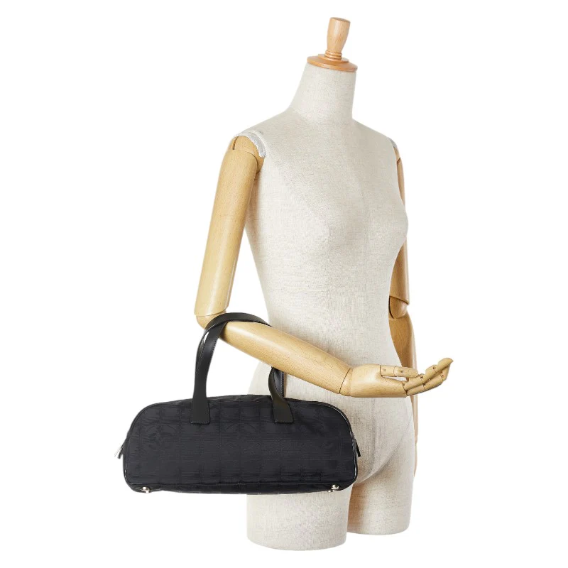 Chanel Nylon Leather Mini Boston Handbag