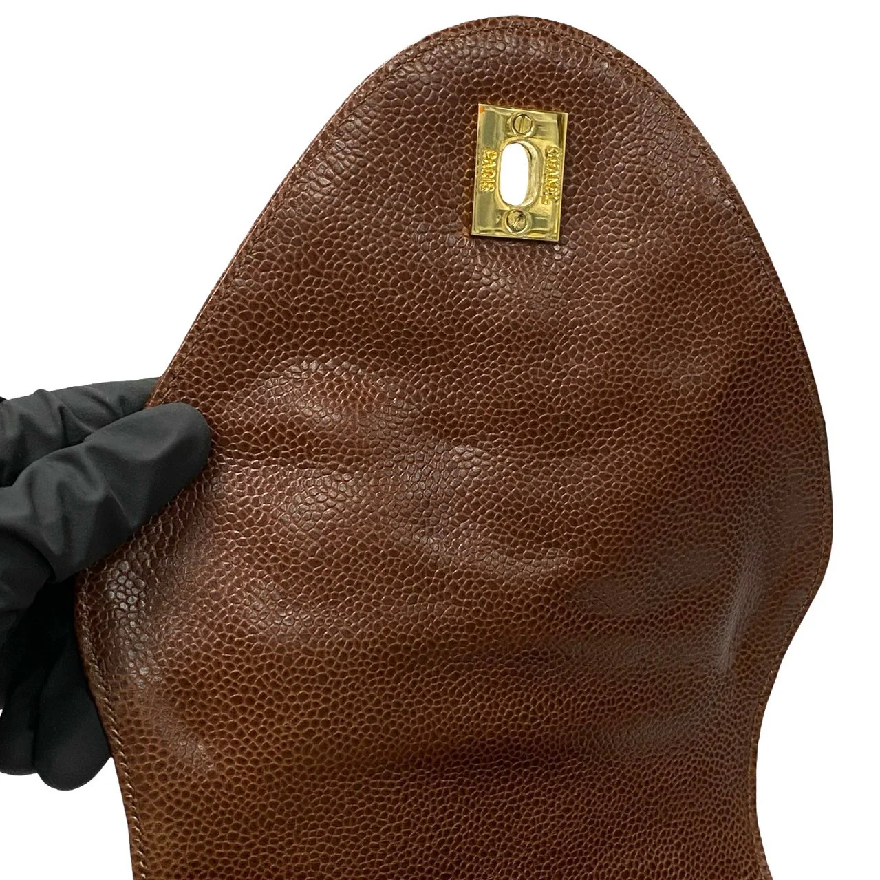Chanel Caviar Leather Backpack Brown