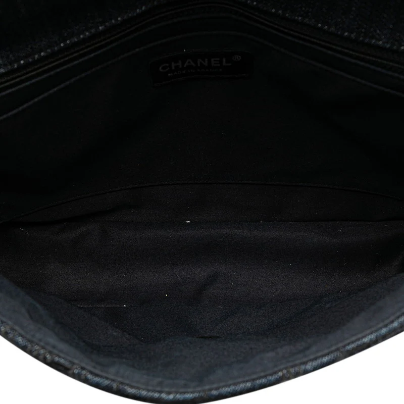 Chanel Denim Perfume Embroidery Chain Shoulder Bag A91101