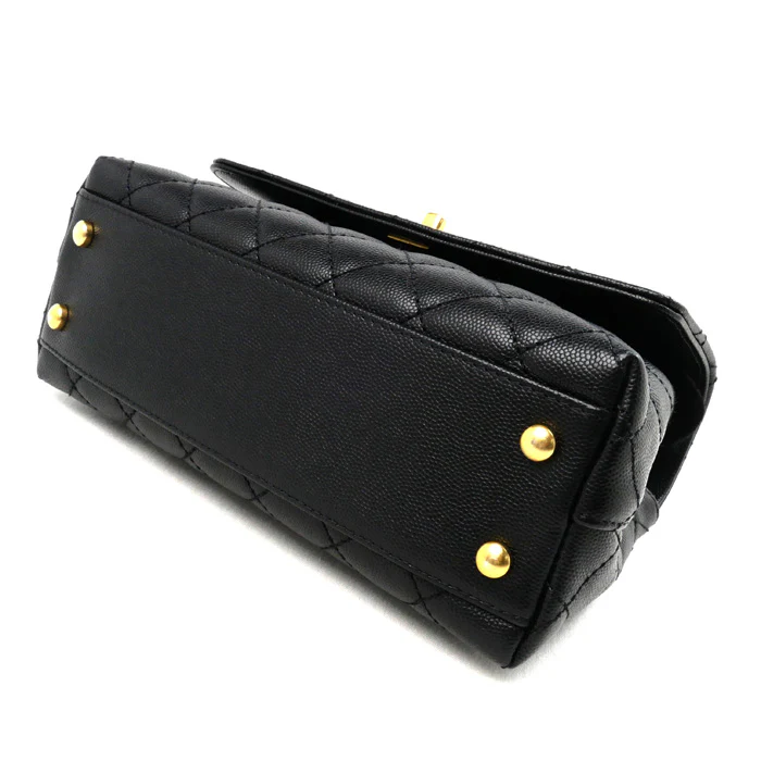 Chanel Top Handle Flap Bag Black A92990