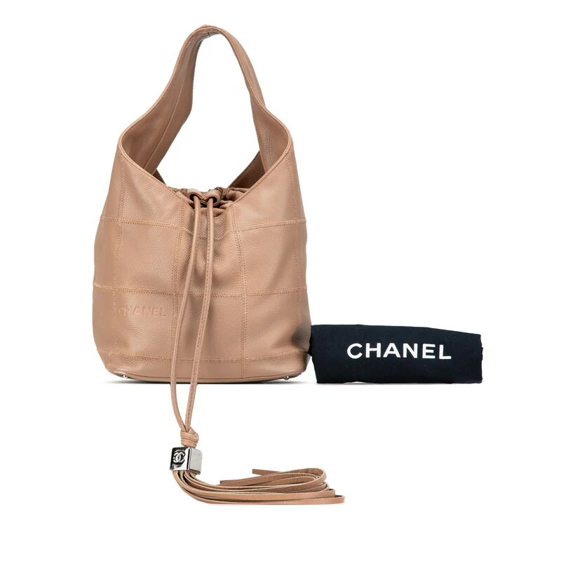 Chanel Caviar Skin Chocolate Bar Handbag