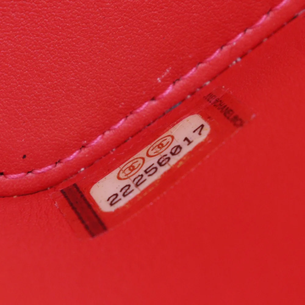 Chanel Vanity Handbag Patent Leather Pink