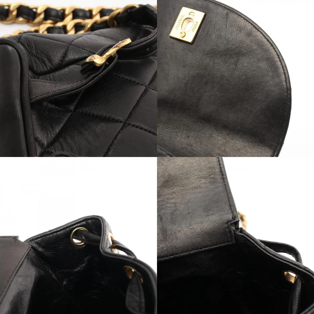 Chanel Matelasse Lambskin Backpack Black