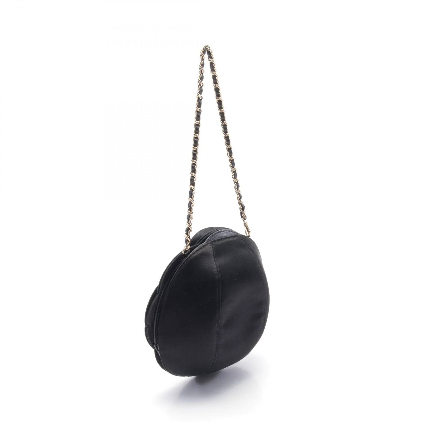 Chanel Camellia Leather Handbag Black