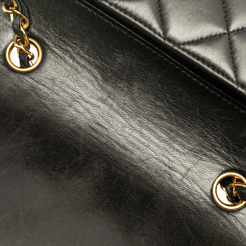 Chanel Diana Chain Shoulder Bag Black Gold