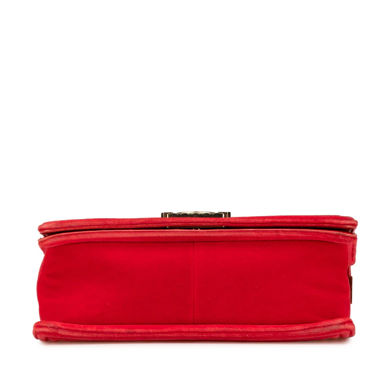 Chanel Boy Velour Leather Chain Shoulder Bag