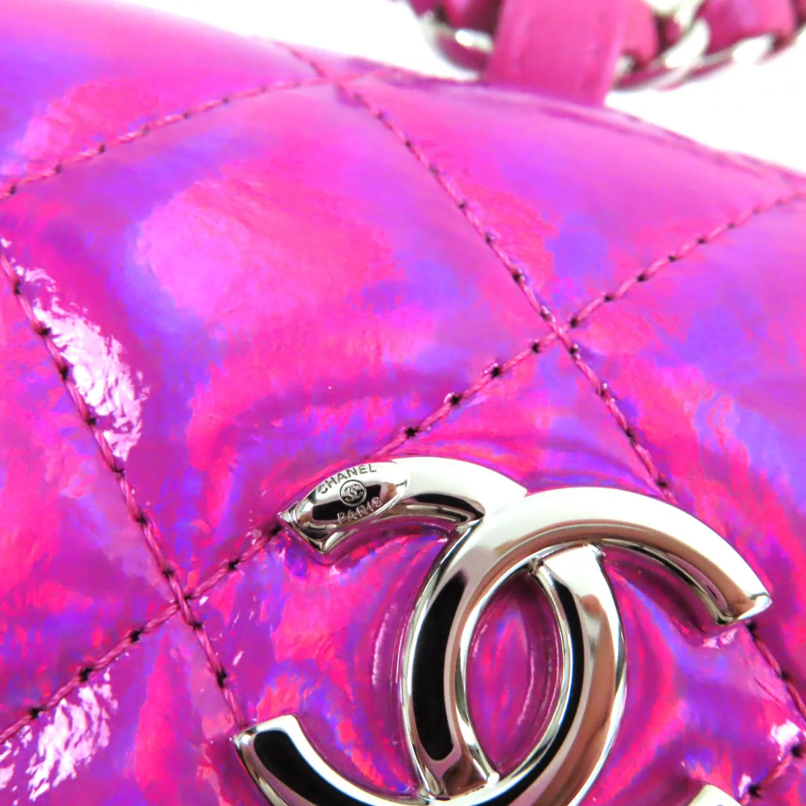 Chanel COCO Mark Matelasse Enamel Pouch