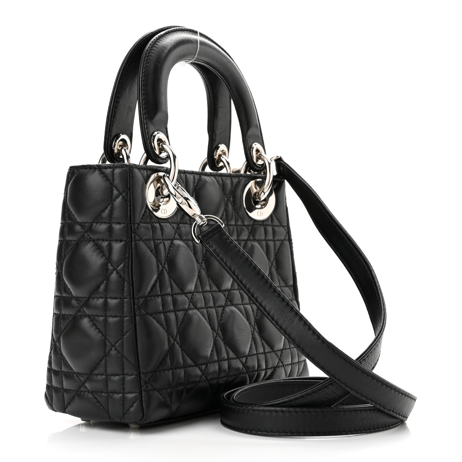 Lambskin Cannage Mini Lady  Black��6.5 x 6 x 3 in��