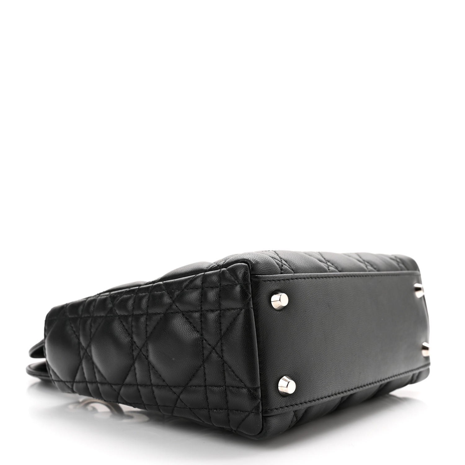 Lambskin Cannage Mini Lady  Black��6.5 x 6 x 3 in��