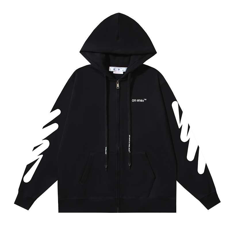 102_152 Off White Hoodie With Ziper