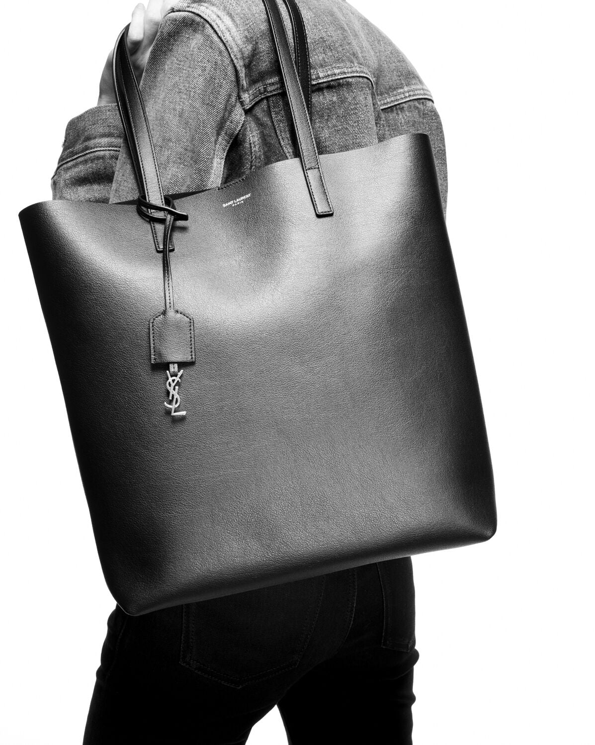 YSL Shopping YSL N/S in Supple Leather