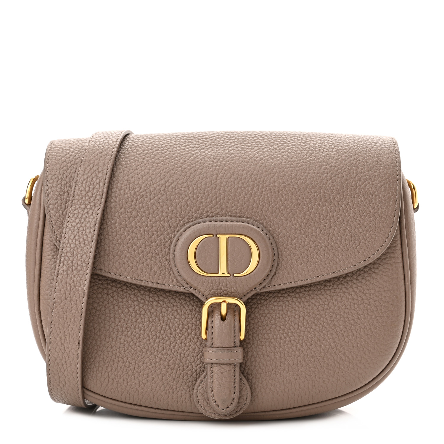 Grained Calfskin Medium Bobby Flap Taupe
