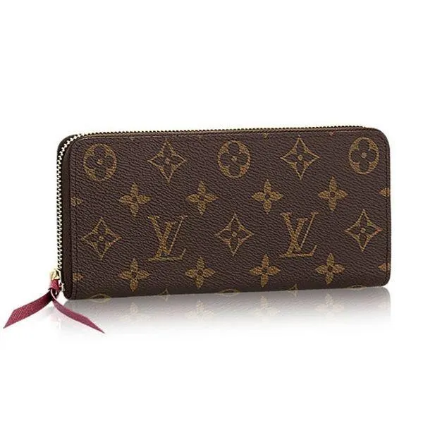 L Monogram Canvas Clemence Wallet M60742 Fuchsia