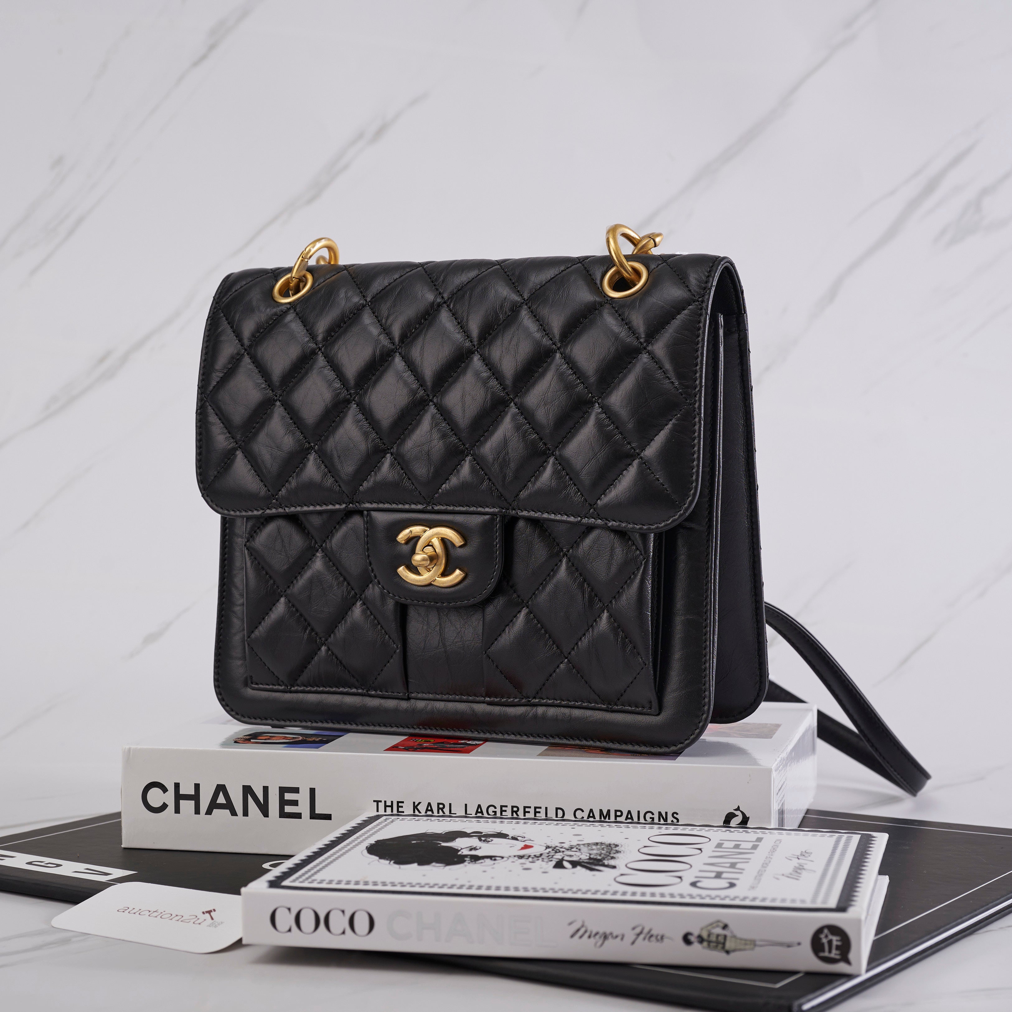 Chanel 23S Backpack | Aged Calfskin, Gold twist buckle