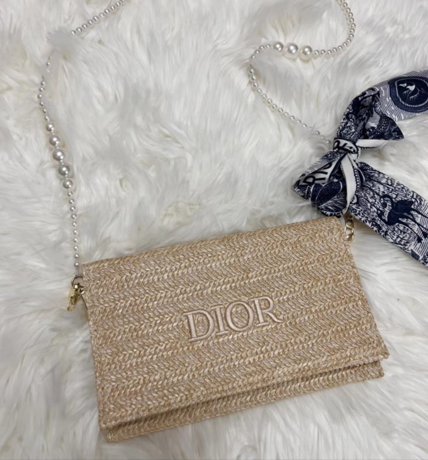 DIOR Raffia Clutch
