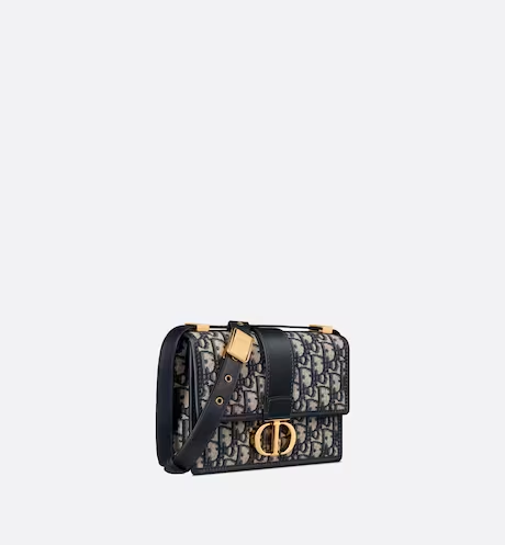 SMALL 30 MONTAIGNE BAG Blue Dior Oblique Jacquard