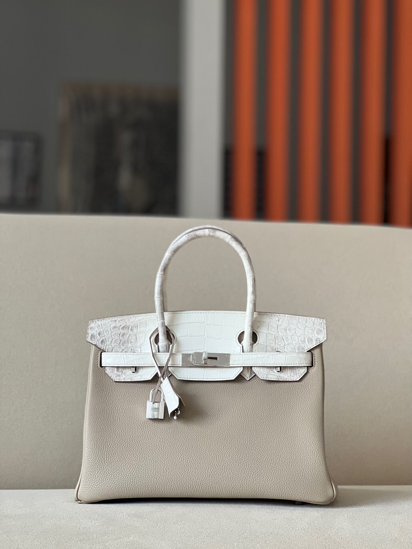 Hermes Brikin 30 TOGO crocodile skin