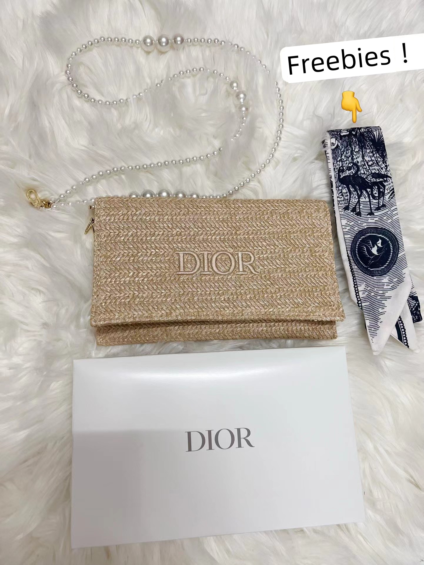 DIOR Raffia Clutch