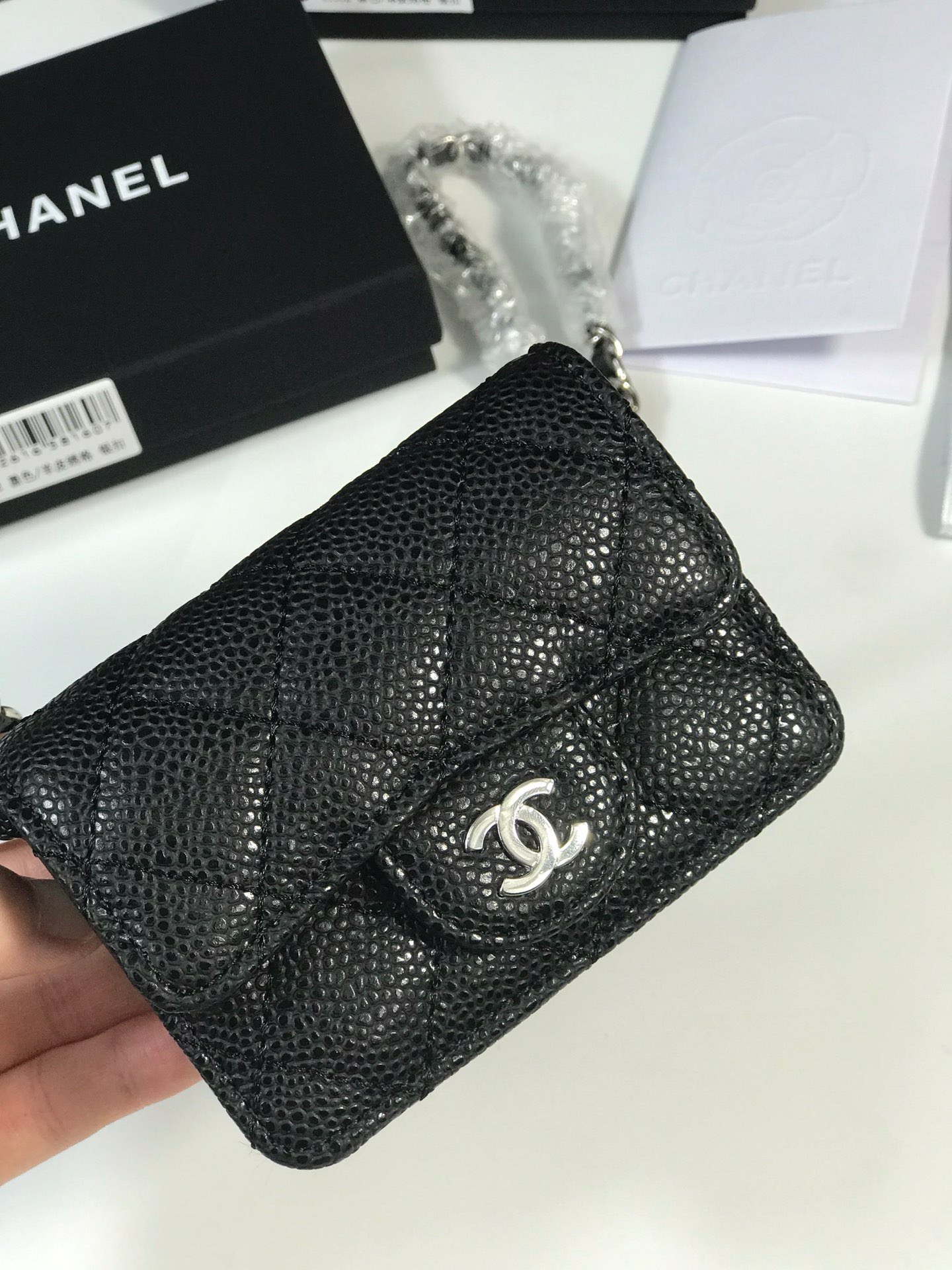 Chanel Black Chain Card Holder SIZE:10.5*7.5*2.5cm