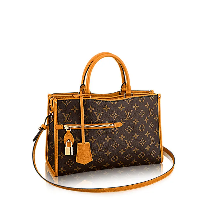 L-bag Monogram Canvas POPINCOURT MM SAFRAN IMPERIAL