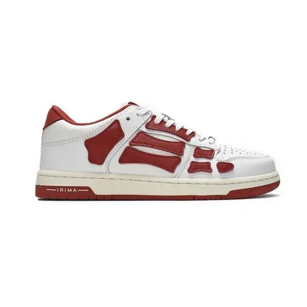 AMIRI Skel Top Low Whtie Red