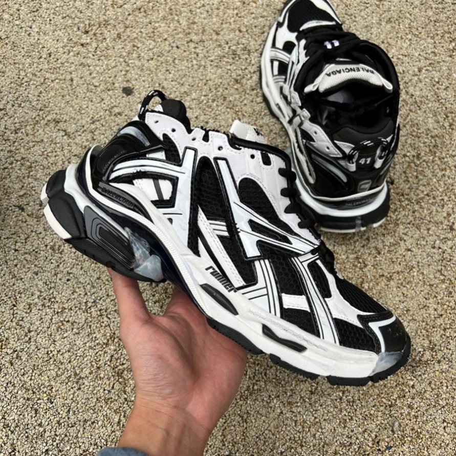 Runner Sneaker ' Black White '