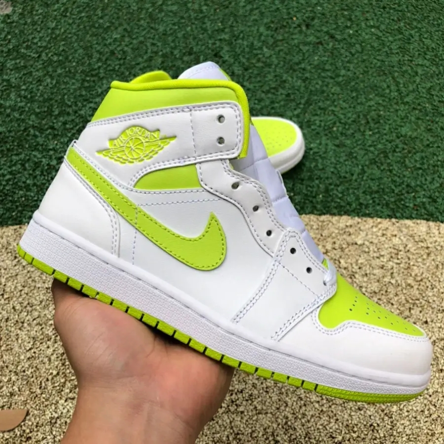 JORDAN 1 MID ' WHITE LIME ' (W)