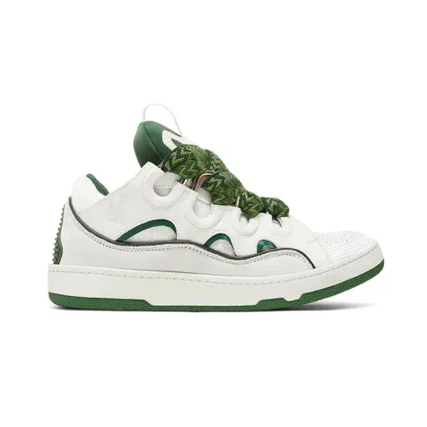 Lanvin Curb Sneakers White Khaki