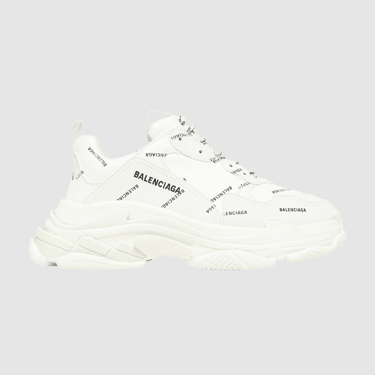 Triple S Sneaker ' Allover Logo ' White '
