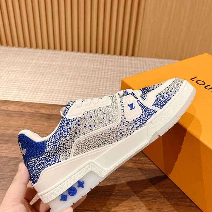 Mens All Over Crystals Trainer Sneaker