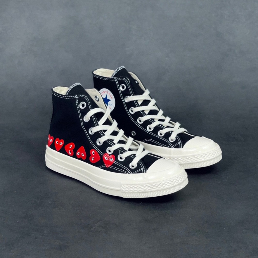 Comme des Gar?ons Play x Chuck 70 Hi Top ' Multi Heart ' Black