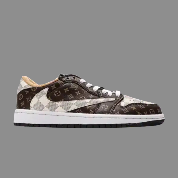 CUSTOM TRAVIS SCOTT X JORDAN 1 LOW ' L V '