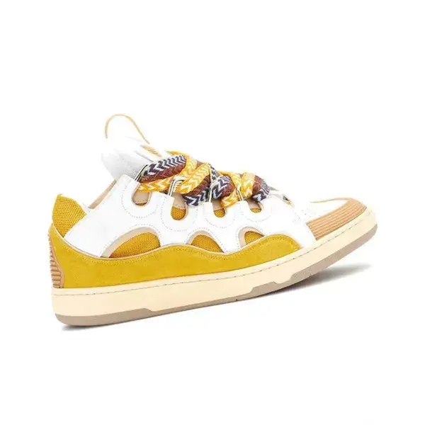 Lanvin Curb Sneakers White Yellow