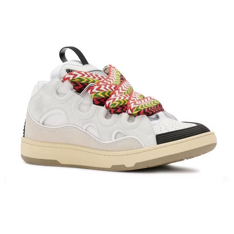Lanvin Leather Curb White Black Gum
