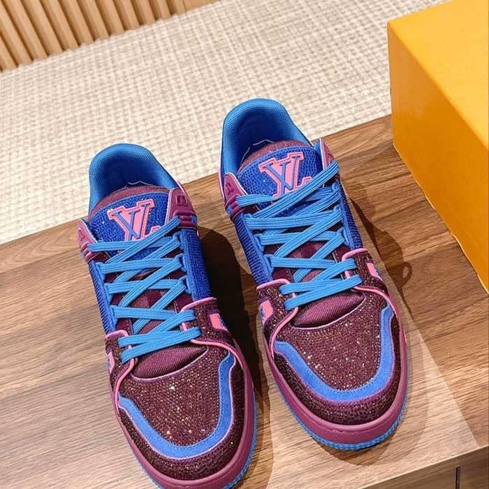 Mens All Over Crystals Trainer Sneaker