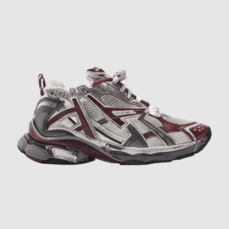 Runner Sneaker ' White Burgundy '