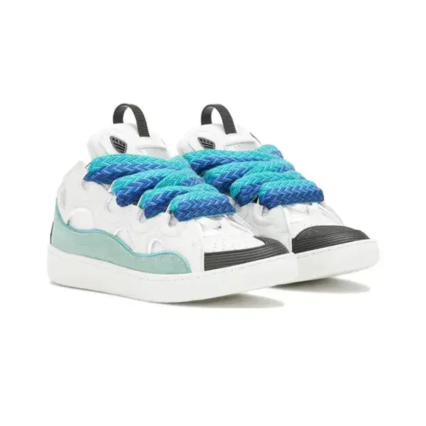 Lanvin Leather Curb White Green
