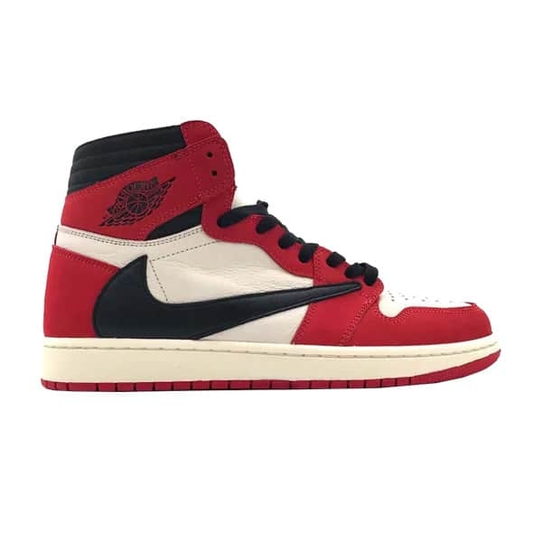 CUSTOM TRAVIS SCOTT X AIR JORDAN 1 RETRO HIGH OG ' RED '