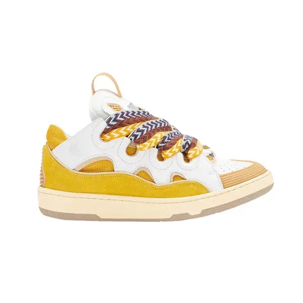 Lanvin Curb Sneakers White Yellow