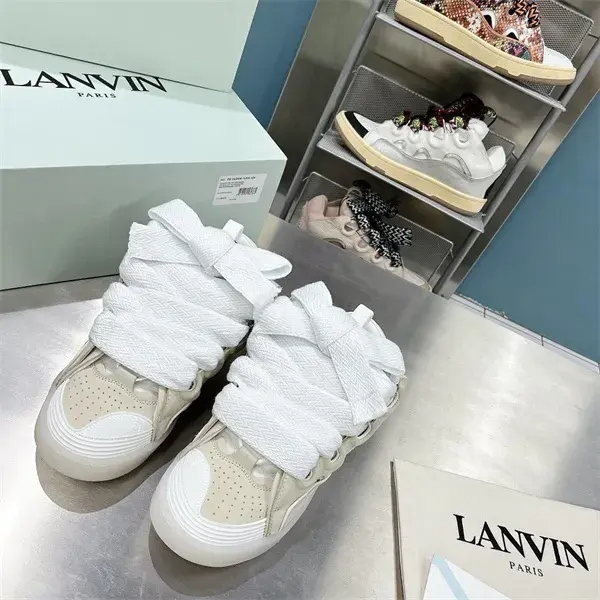 Lanvin Curb Sneaker White Beige