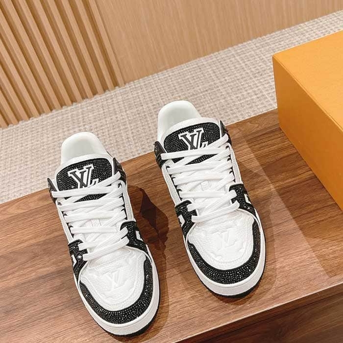 Mens All Over Crystals Trainer Sneaker