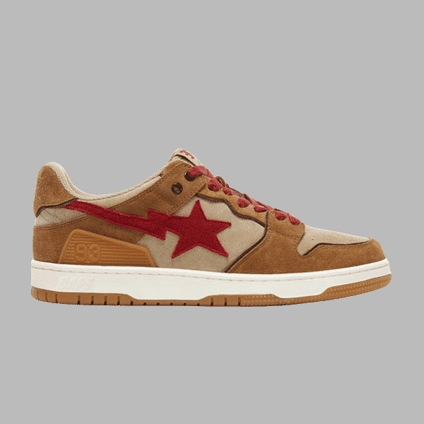Bape Sk8 Sta Low ' Wheat Red '