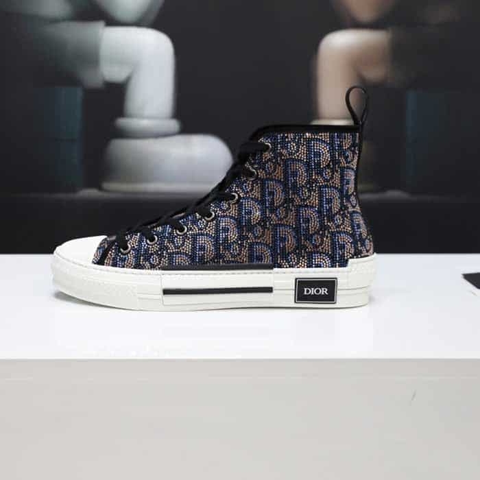 B23 High Top Sneaker All Over Crystals