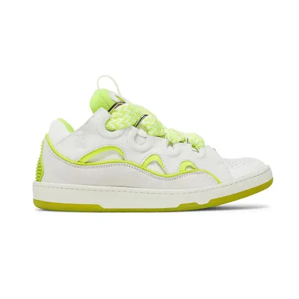 Lanvin Curb Sneakers White Fluo Yellow