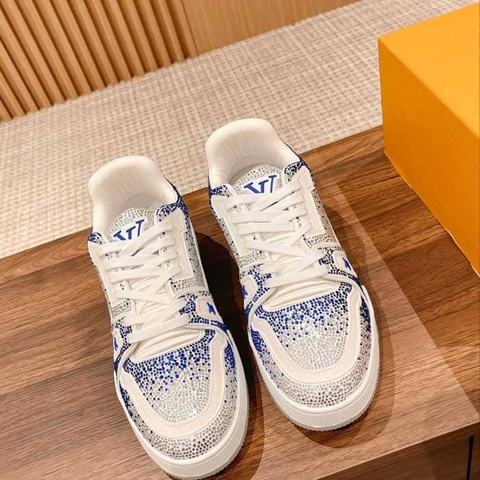 Mens All Over Crystals Trainer Sneaker