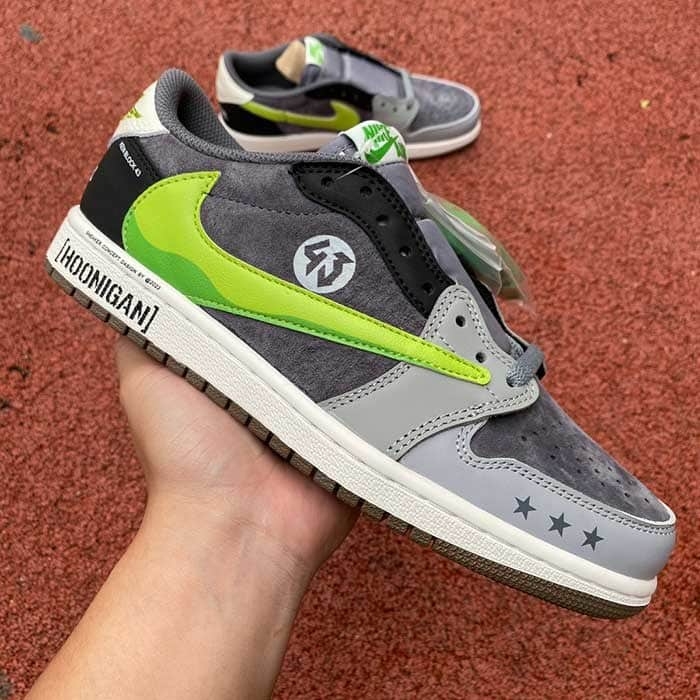 CUSTOM TRAVIS SCOTT X JORDAN 1 LOW ' MONSTER ENERGY '