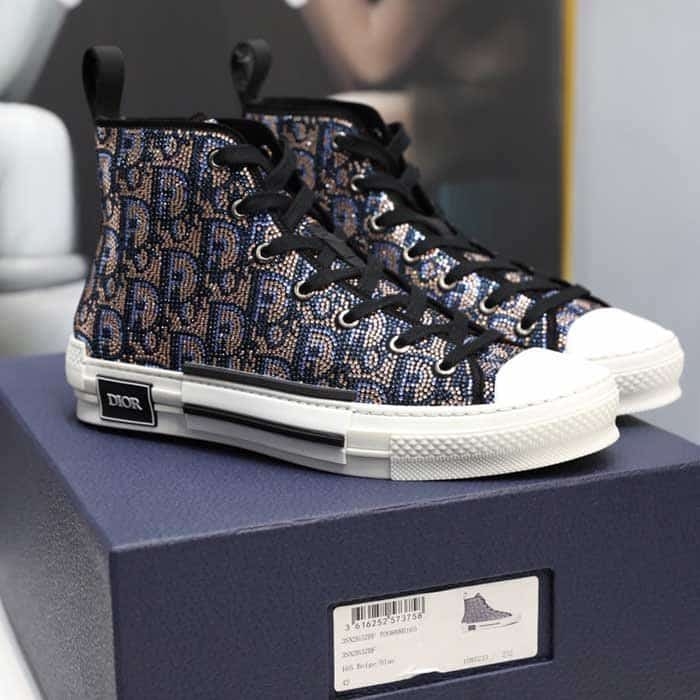 B23 High Top Sneaker All Over Crystals