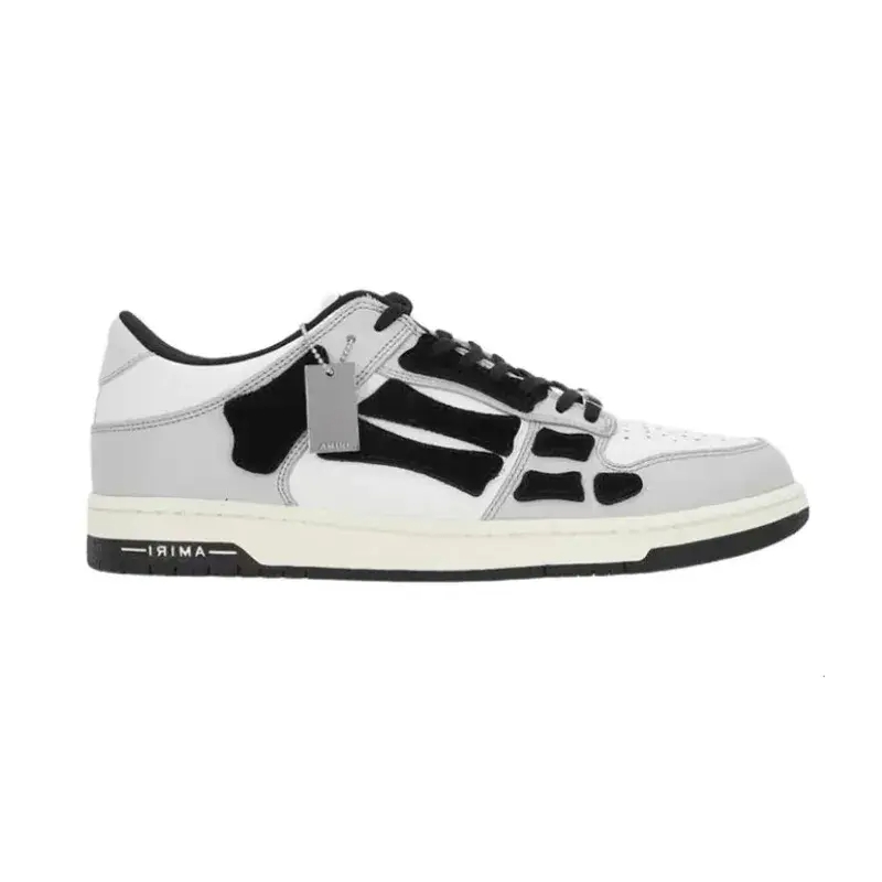 AMIRI Skel Top Low White Light Grey Black