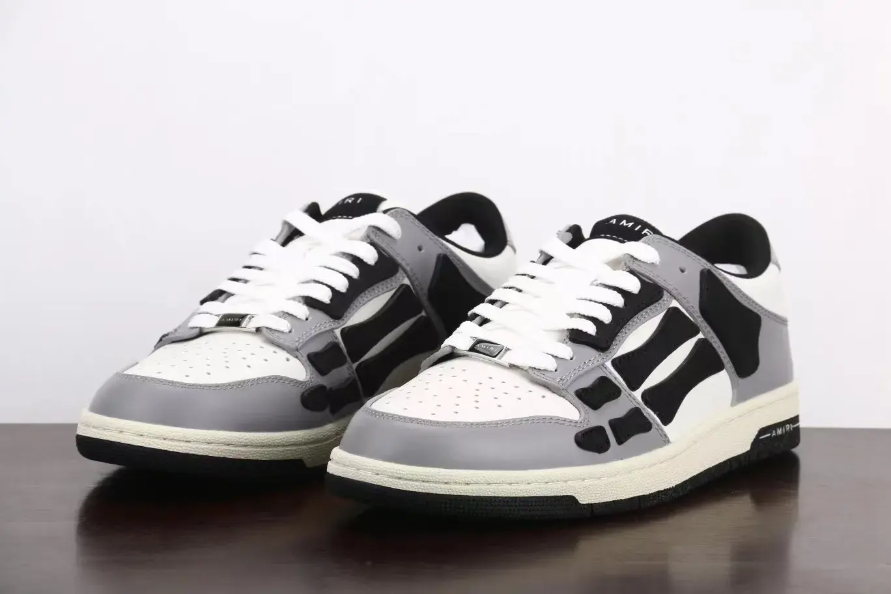 AMIRI Skel Top Low White Light Grey Black