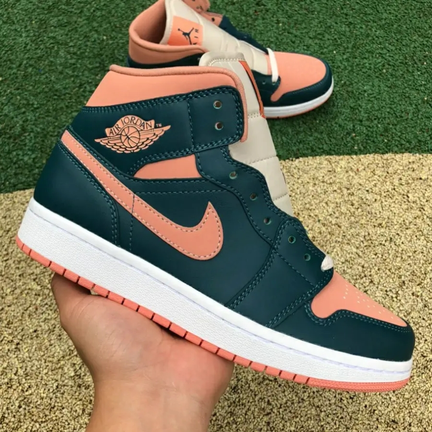 JORDAN 1 MID ' DARK TEAL GREEN ' (W)
